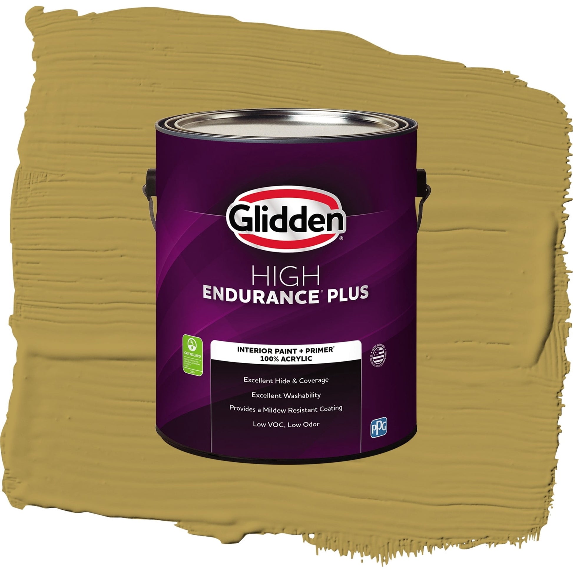 Glidden HEP Obsession / Yellow, Semi-Gloss Interior Paint with Primer, 1 Gallon