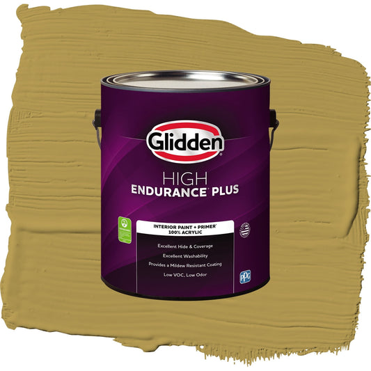Glidden HEP Obsession / Yellow, Semi-Gloss Interior Paint with Primer, 1 Gallon