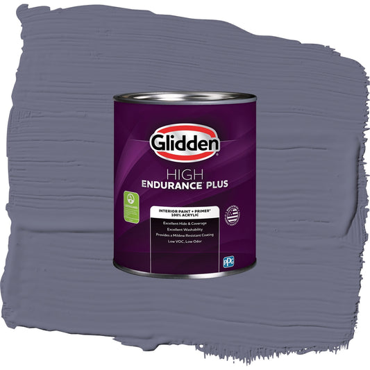 Glidden HEP Old Mill Blue / Purple, Semi-Gloss Interior Paint with Primer, 1 Quart