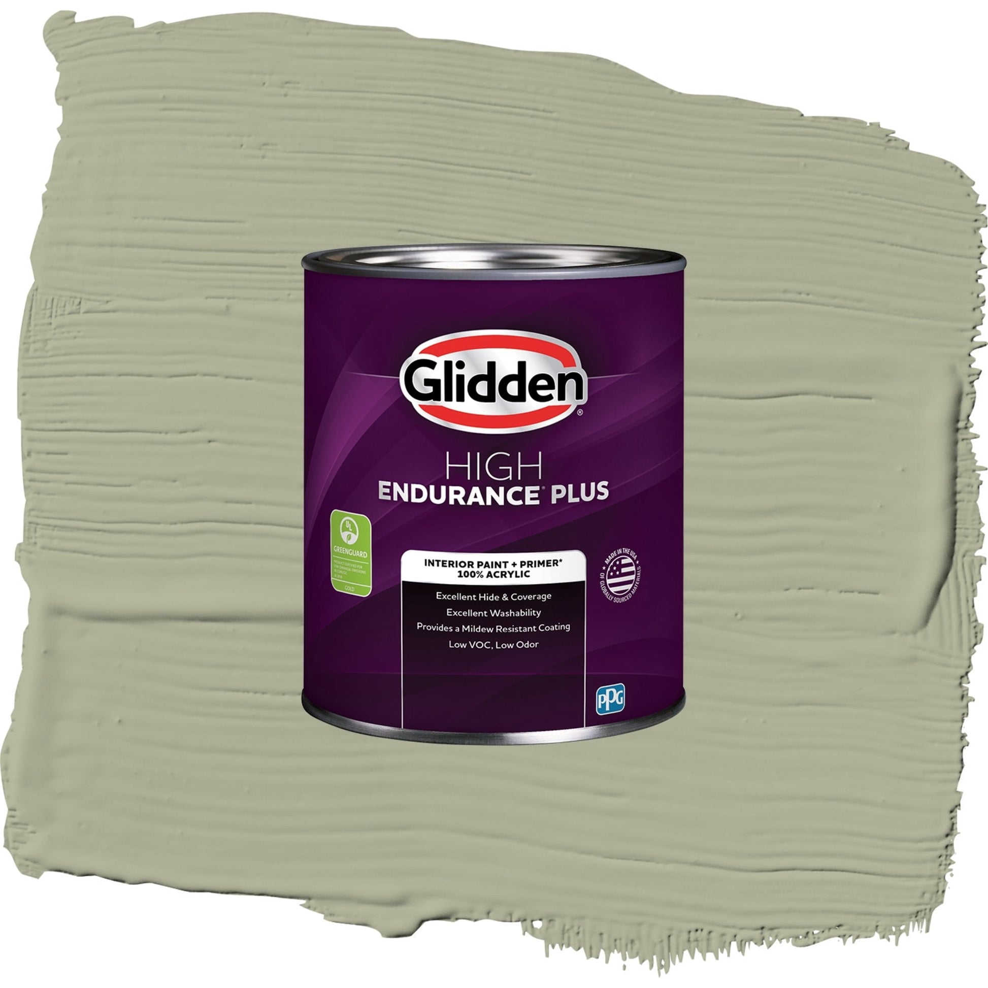 Glidden HEP Olive Sprig / Green, Eggshell Interior Paint with Primer, 1 Quart