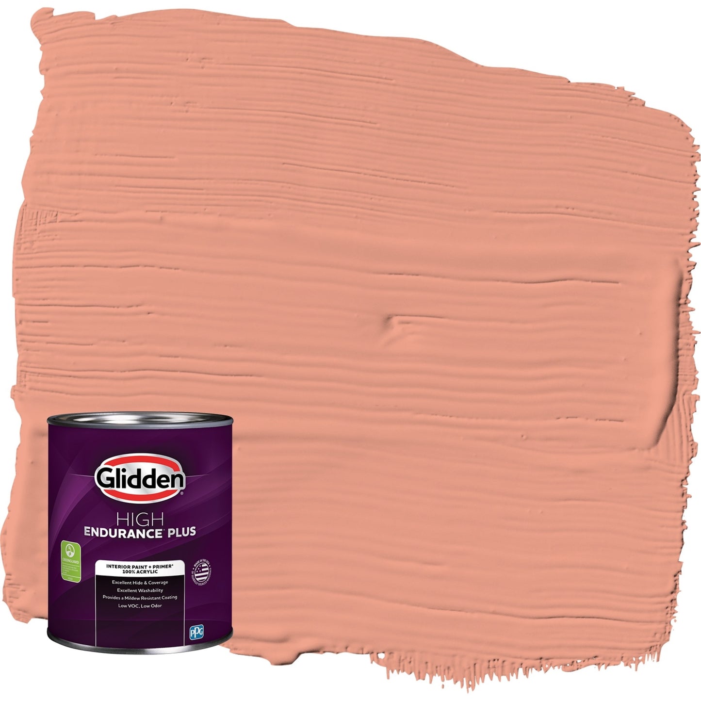 Glidden HEP Opal Fire / Orange Flat Interior Paint with Primer, 1 Quart