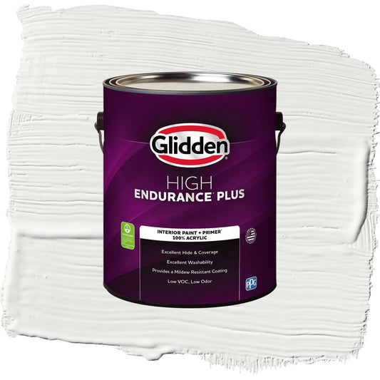 Glidden HEP Pacific Pearl / Off-White Flat Interior Paint with Primer, 1 Gallon