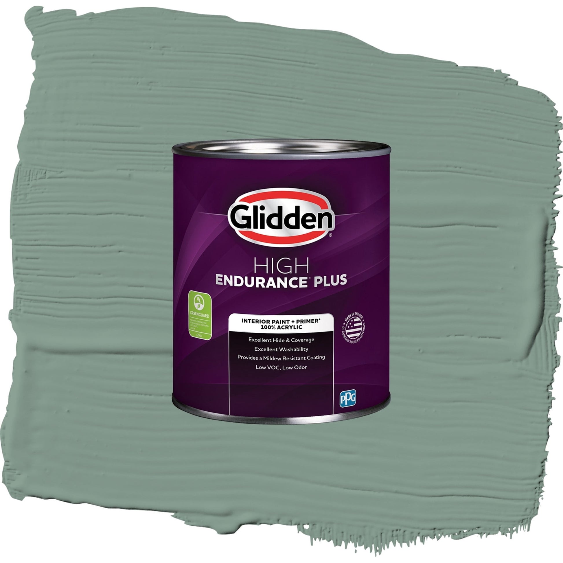 Glidden HEP Paradise Found / Green, Semi-Gloss Interior Paint with Primer, 1 Quart