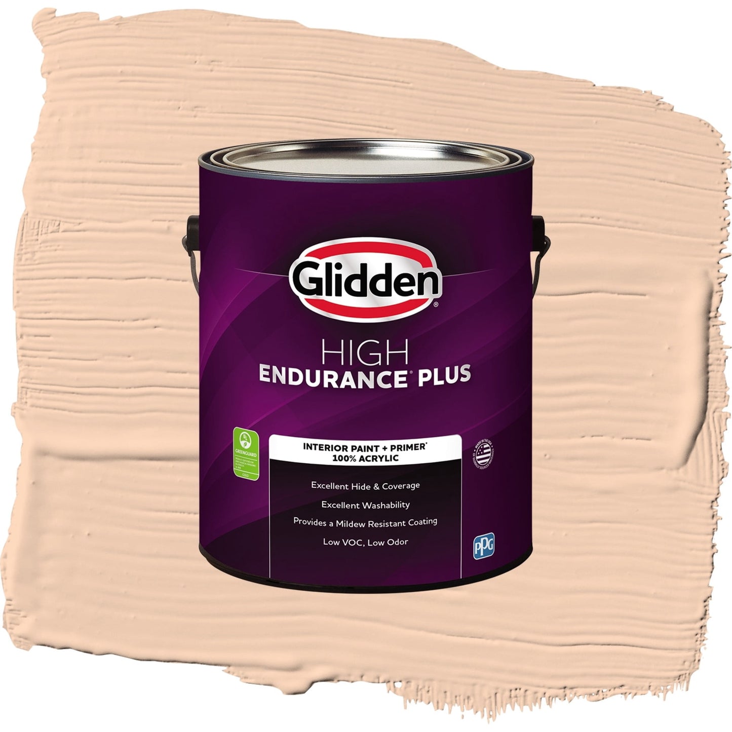 Glidden HEP Peach Darling / Orange, Flat Interior Paint with Primer, 1 Gallon
