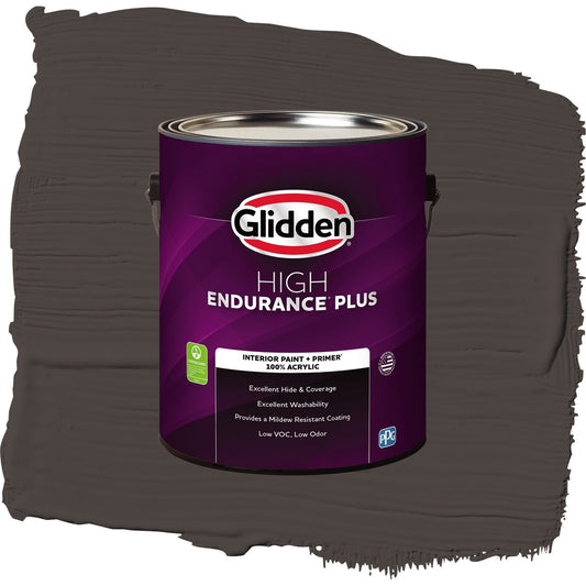 Glidden HEP Phantom Mist / Brown, Eggshell Interior Paint with Primer, 1 Gallon