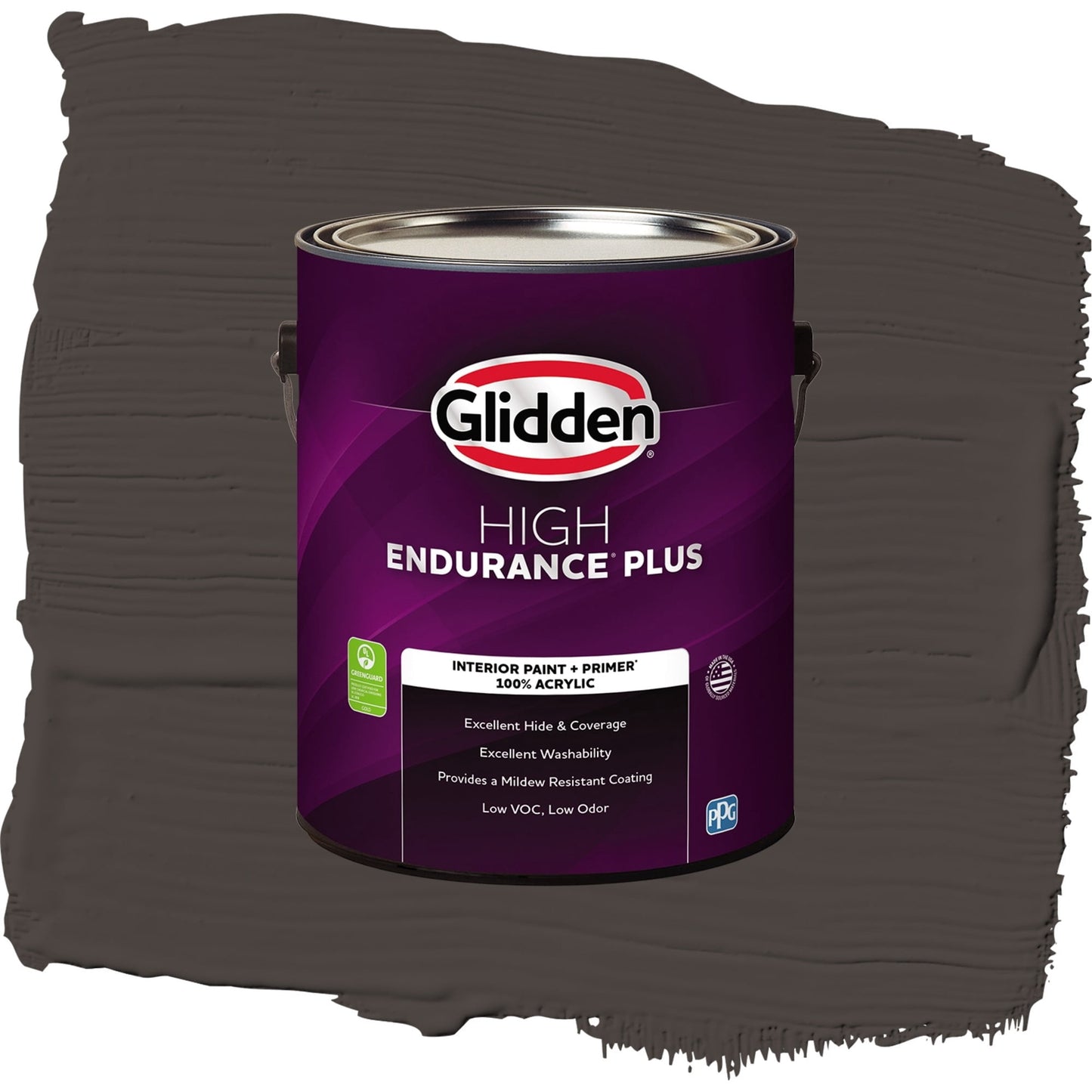Glidden HEP Phantom Mist / Brown, Flat Interior Paint with Primer, 1 Gallon