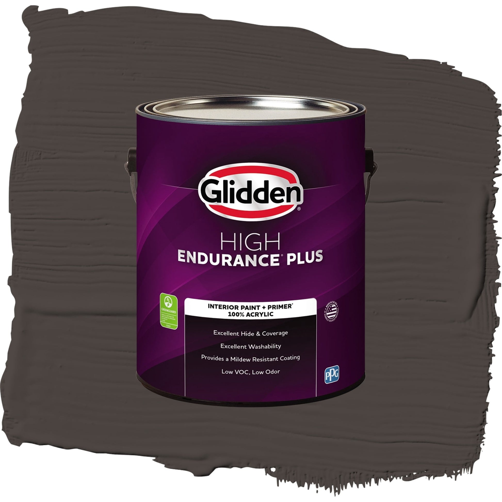 Glidden HEP Phantom Mist / Brown, Flat Interior Paint with Primer, 1 Gallon