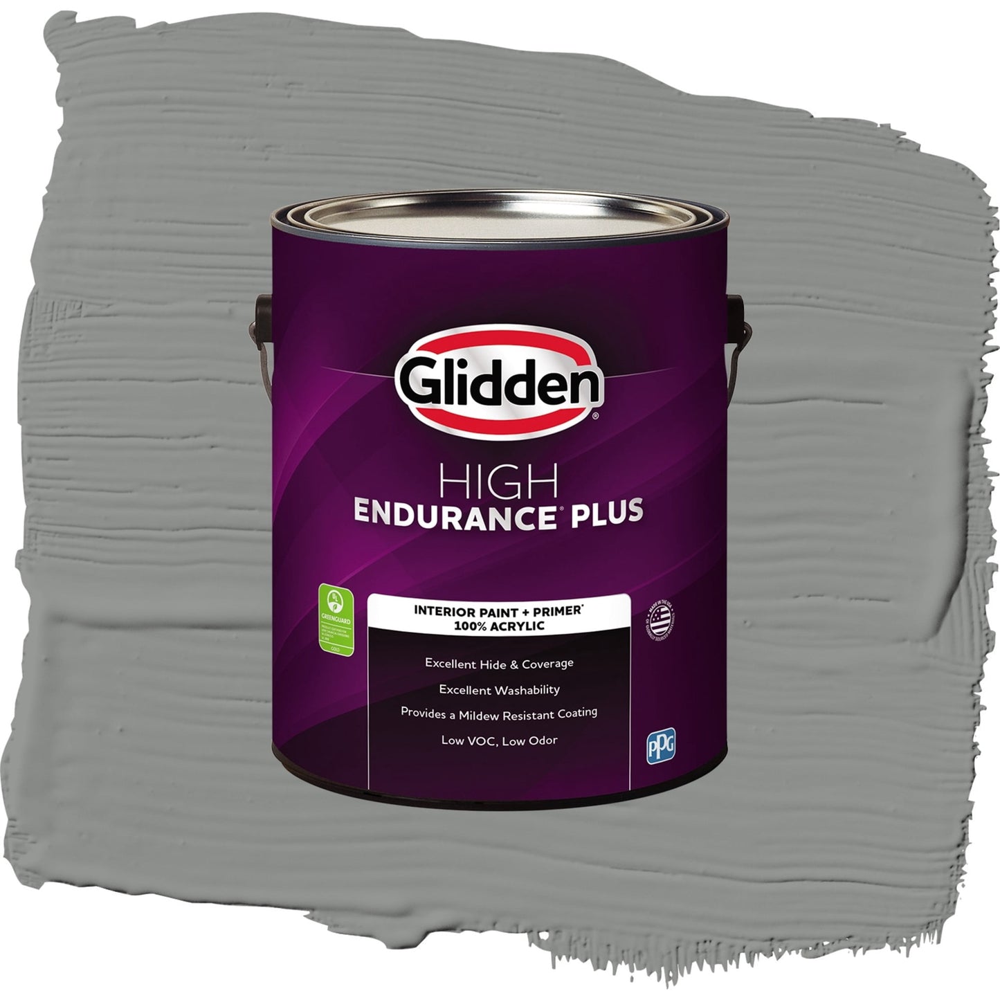 Glidden HEP Phoenix Fossil / Gray, Flat Interior Paint with Primer, 1 Gallon