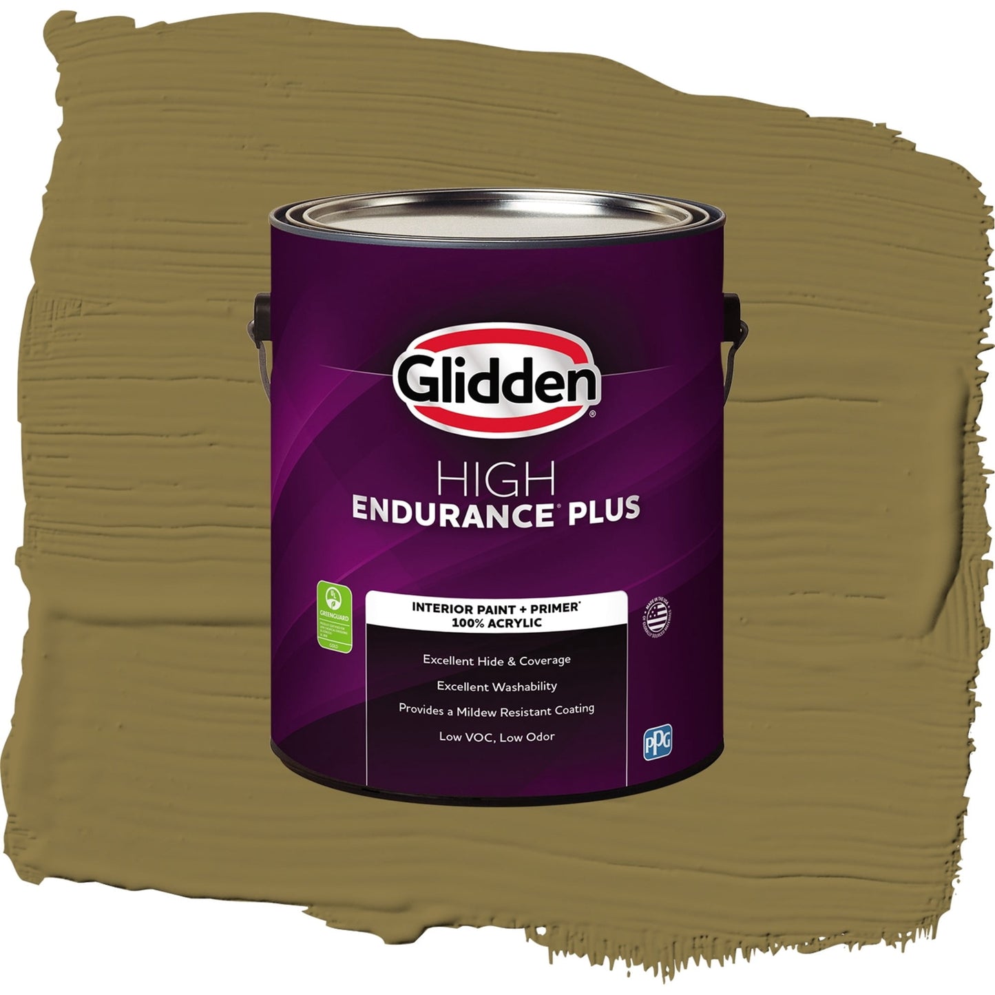 Glidden HEP Pickled Okra / Green, Eggshell Interior Paint with Primer, 1 Gallon