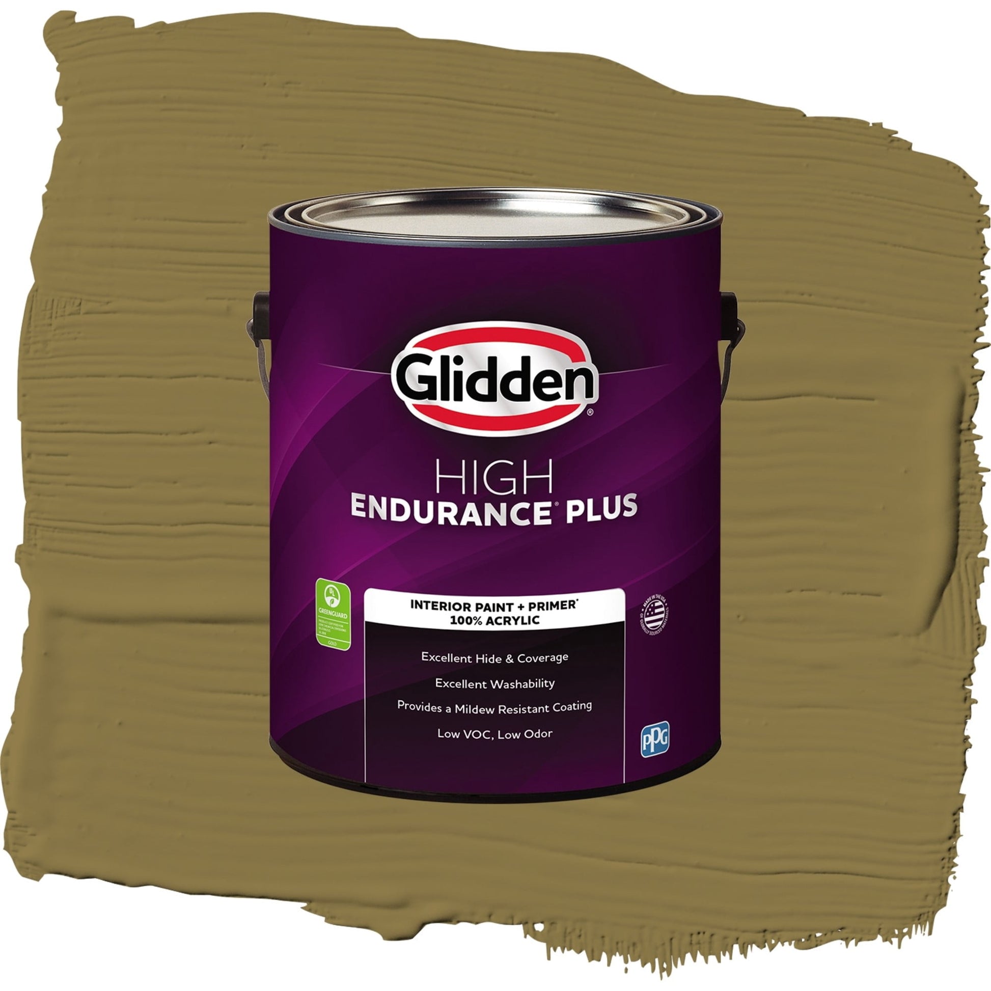 Glidden HEP Pickled Okra / Green, Eggshell Interior Paint with Primer, 1 Gallon
