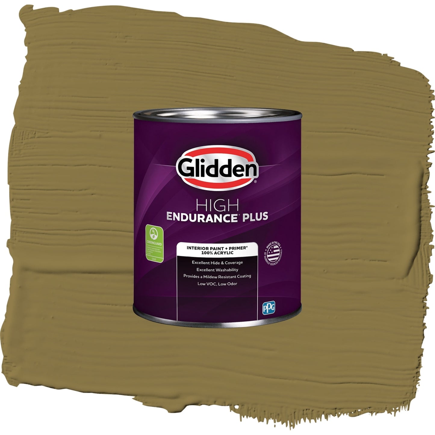 Glidden HEP Pickled Okra / Green, Eggshell Interior Paint with Primer, 1 Quart