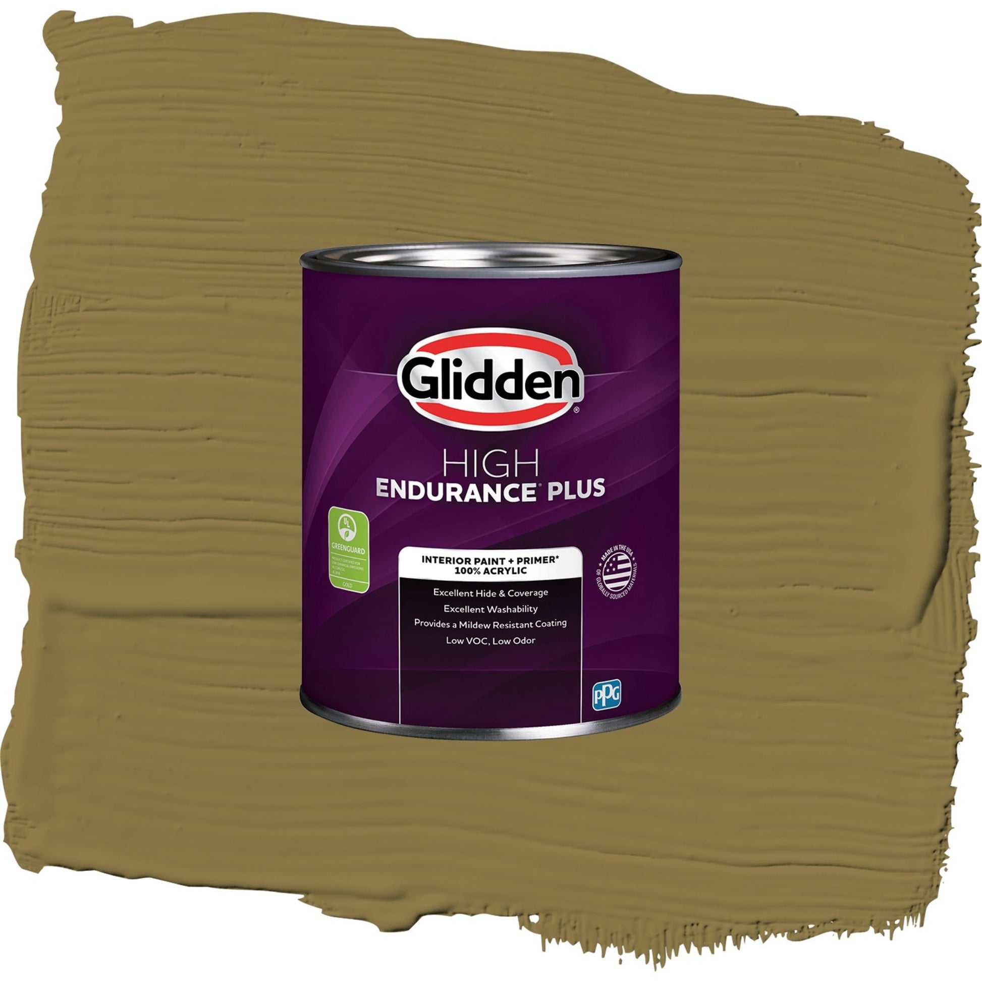 Glidden HEP Pickled Okra / Green, Eggshell Interior Paint with Primer, 1 Quart