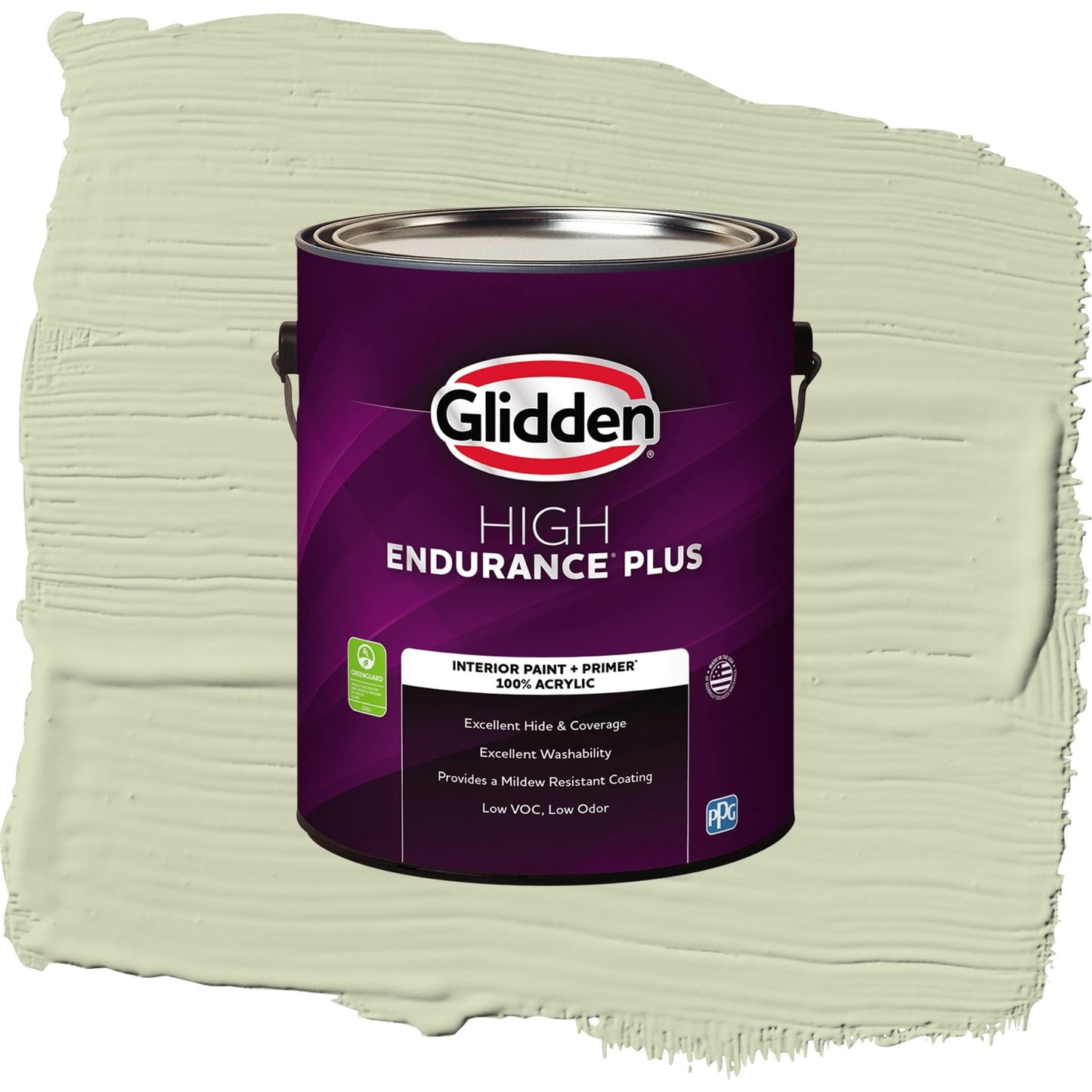Glidden HEP Pickling Spice / Green, Flat Interior Paint with Primer, 1 Gallon