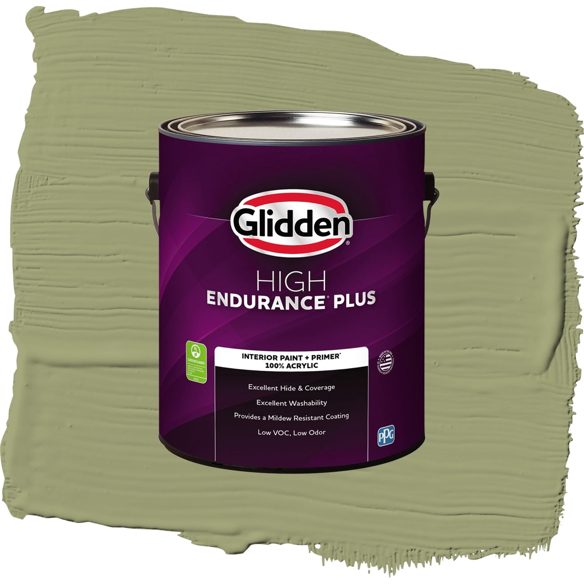 Glidden HEP Pine Trail / Green, Semi-Gloss Interior Paint with Primer, 1 Gallon