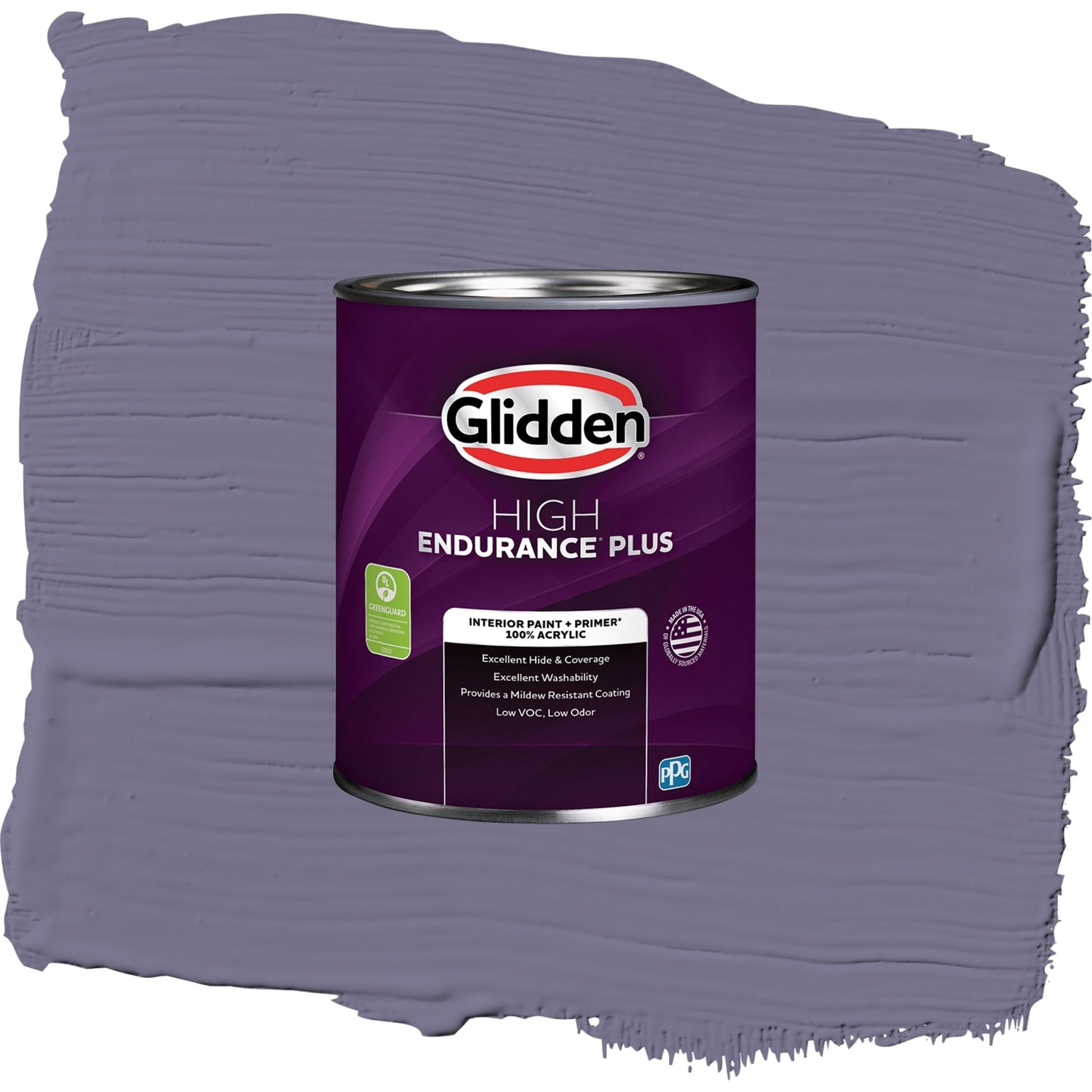 Glidden HEP Plum Shade / Purple, Eggshell Interior Paint with Primer, 1 Quart