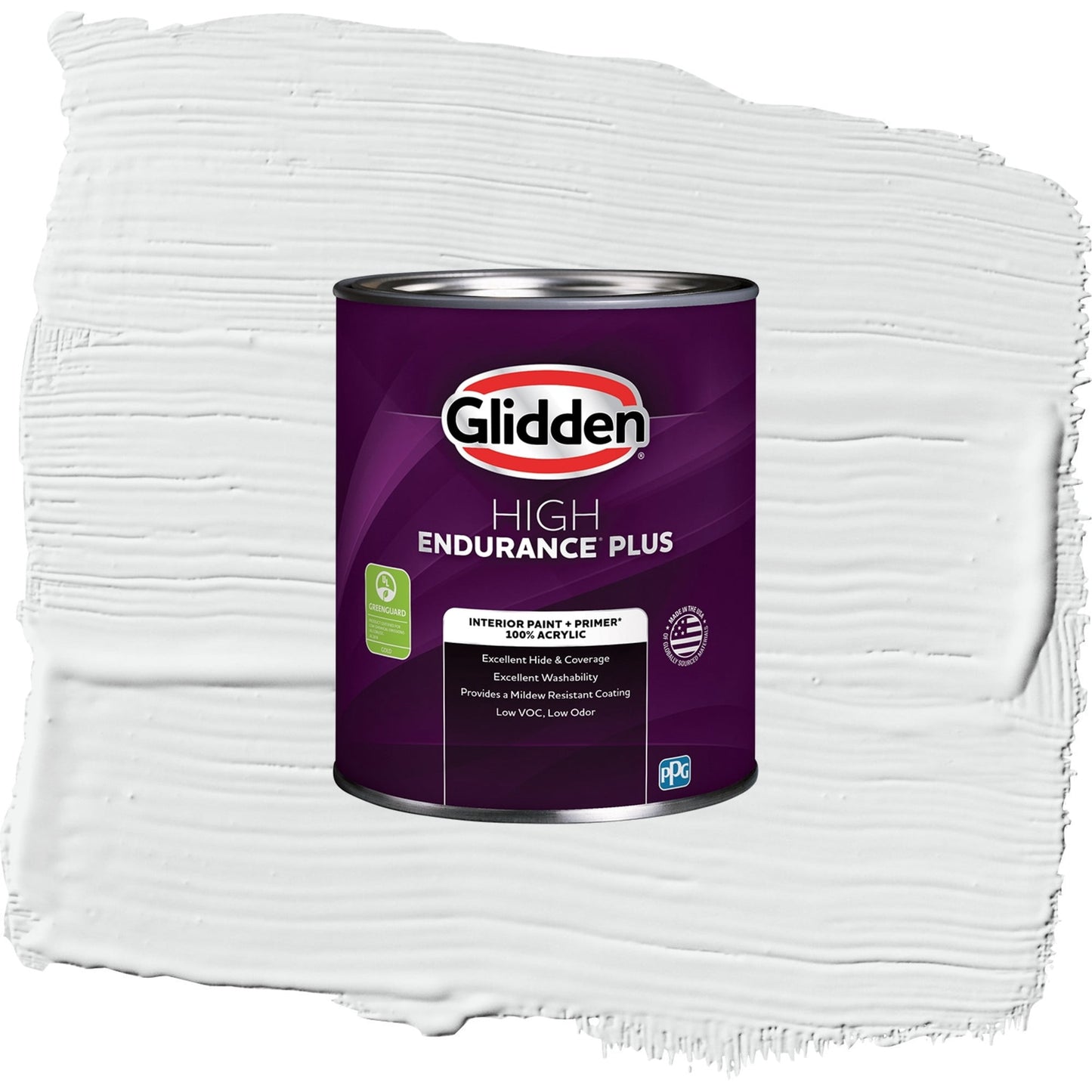 Glidden HEP Radisson / White Semi-Gloss Interior Paint with Primer, 1 Quart