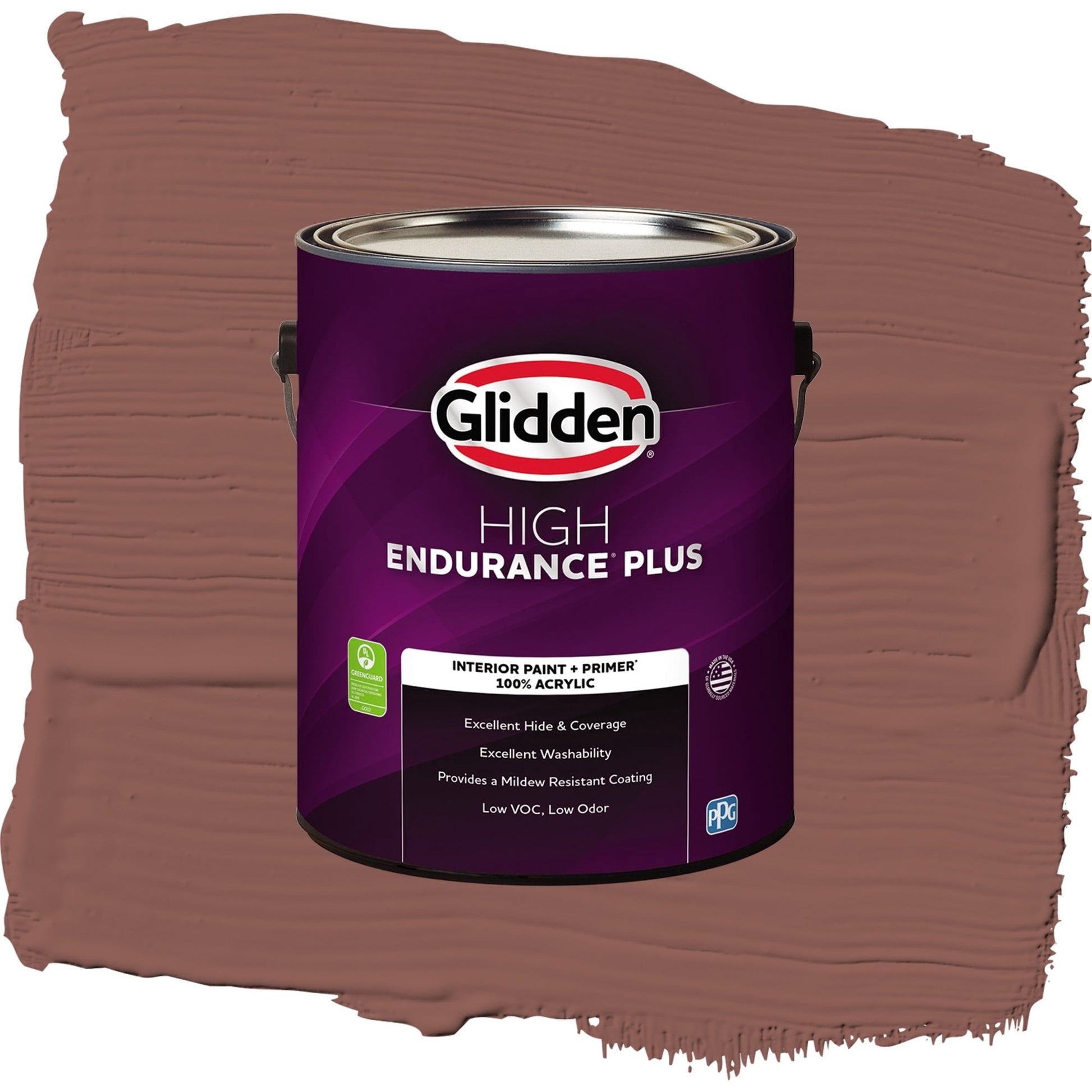 Glidden HEP Raspberry Truffle / Red, Eggshell Interior Paint with Primer, 1 Gallon