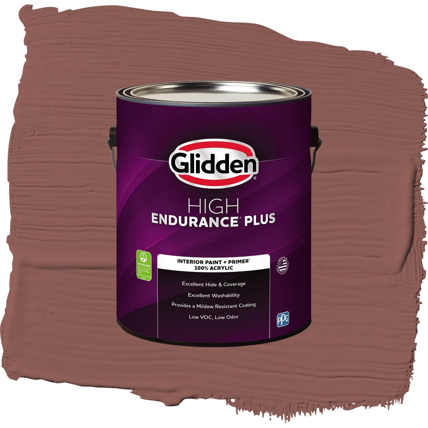Glidden HEP Raspberry Truffle / Red, Flat Interior Paint with Primer, 1 Gallon