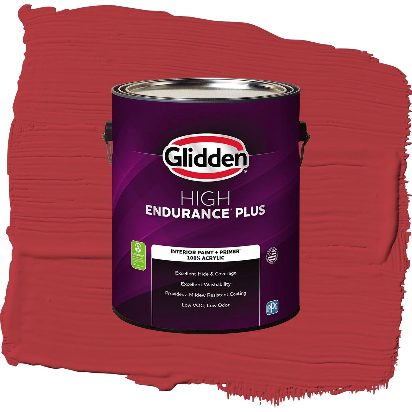Glidden HEP Red Gumball / Red, Flat Interior Paint with Primer, 1 Gallon