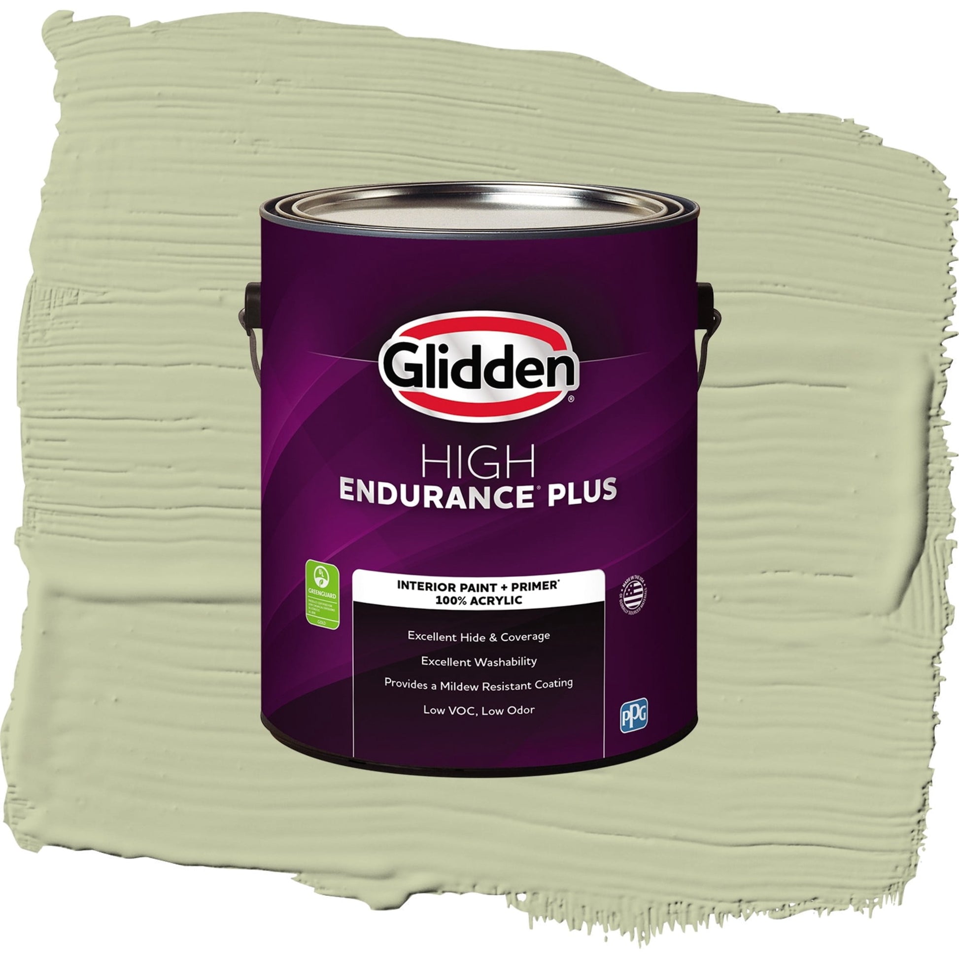 Glidden HEP Sage Splendor / Green, Semi-Gloss Interior Paint with Primer, 1 Gallon