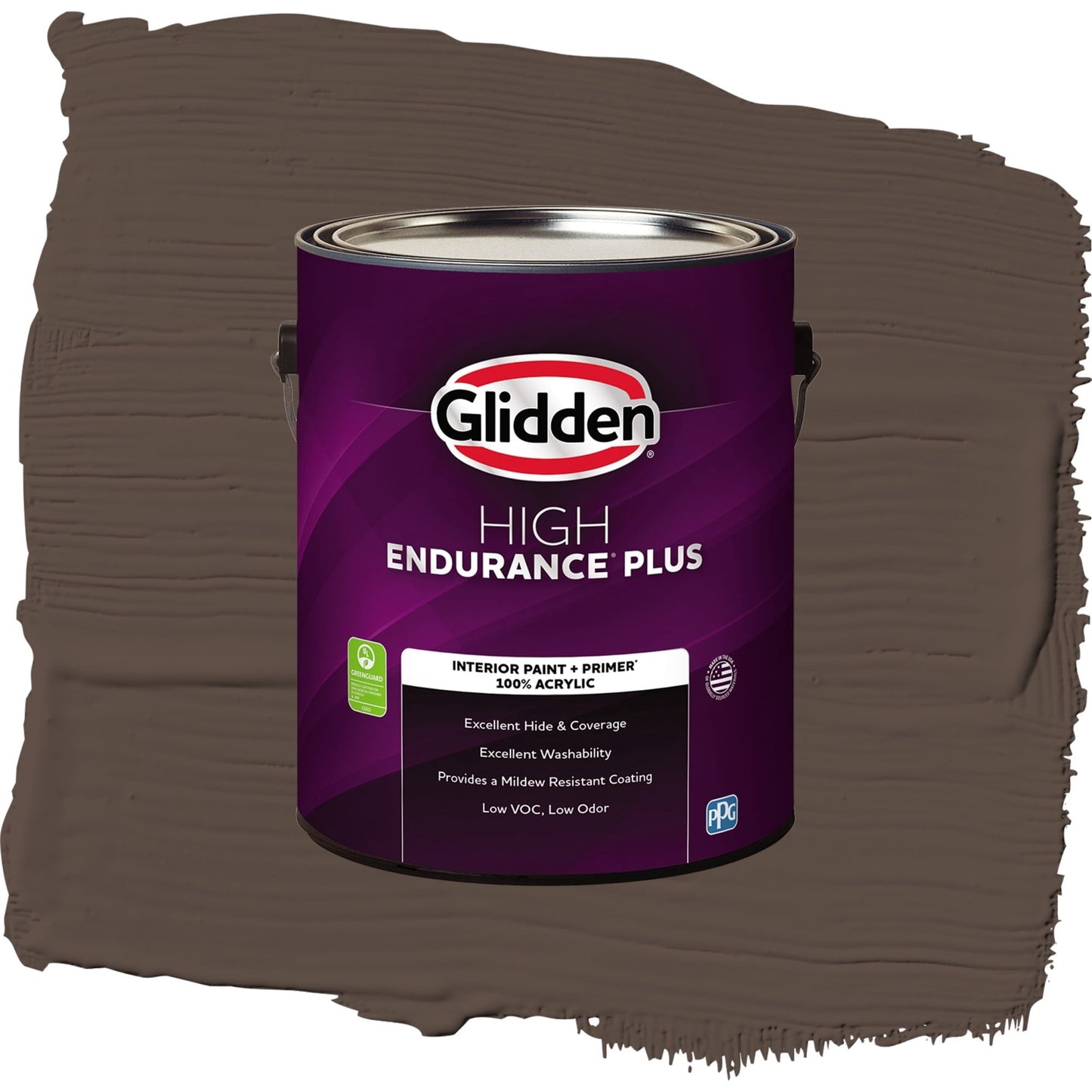 Glidden HEP Sarsaparilla / Brown, Flat Interior Paint with Primer, 1 Gallon