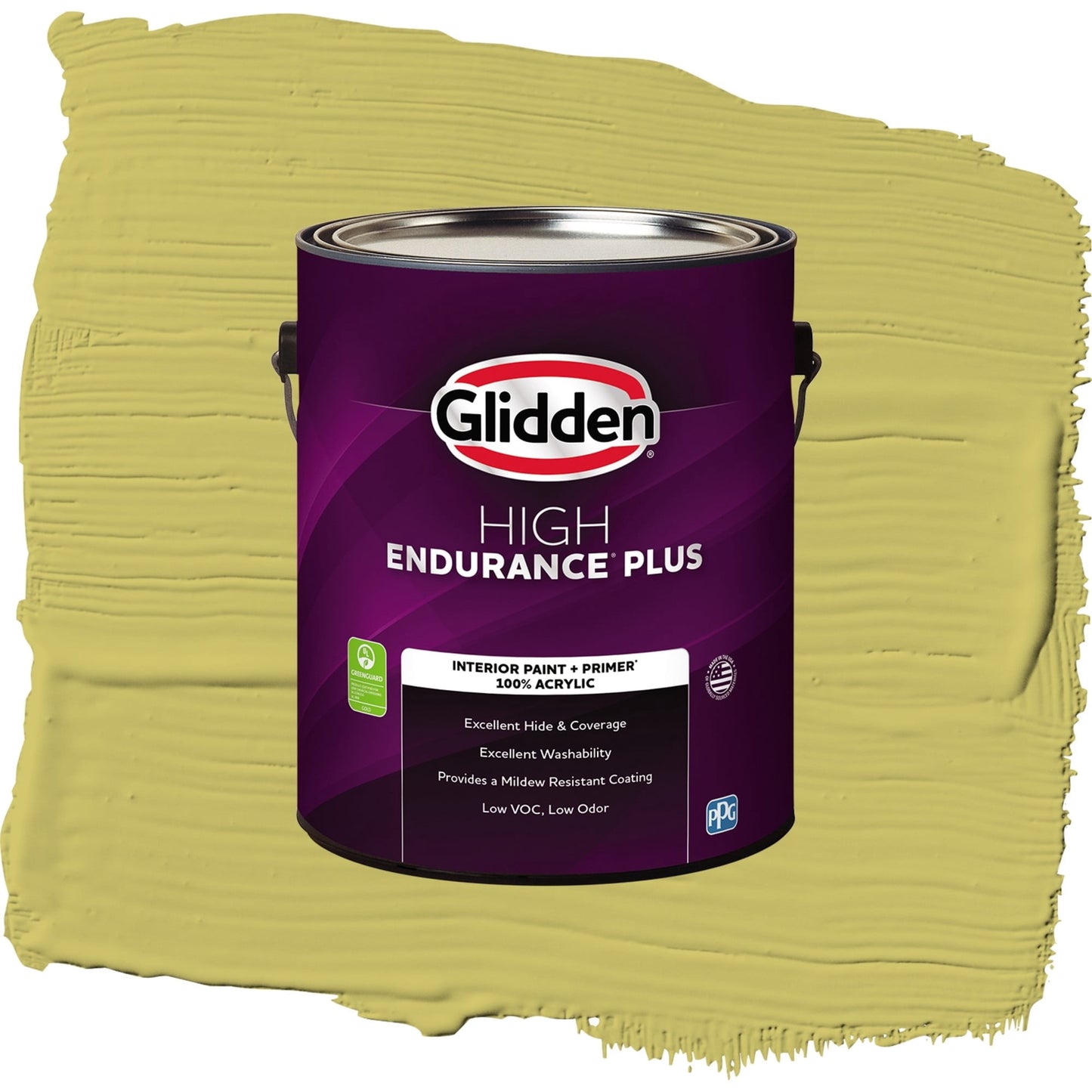 Glidden HEP Secret Safari / Green, Semi-Gloss Interior Paint with Primer, 1 Gallon