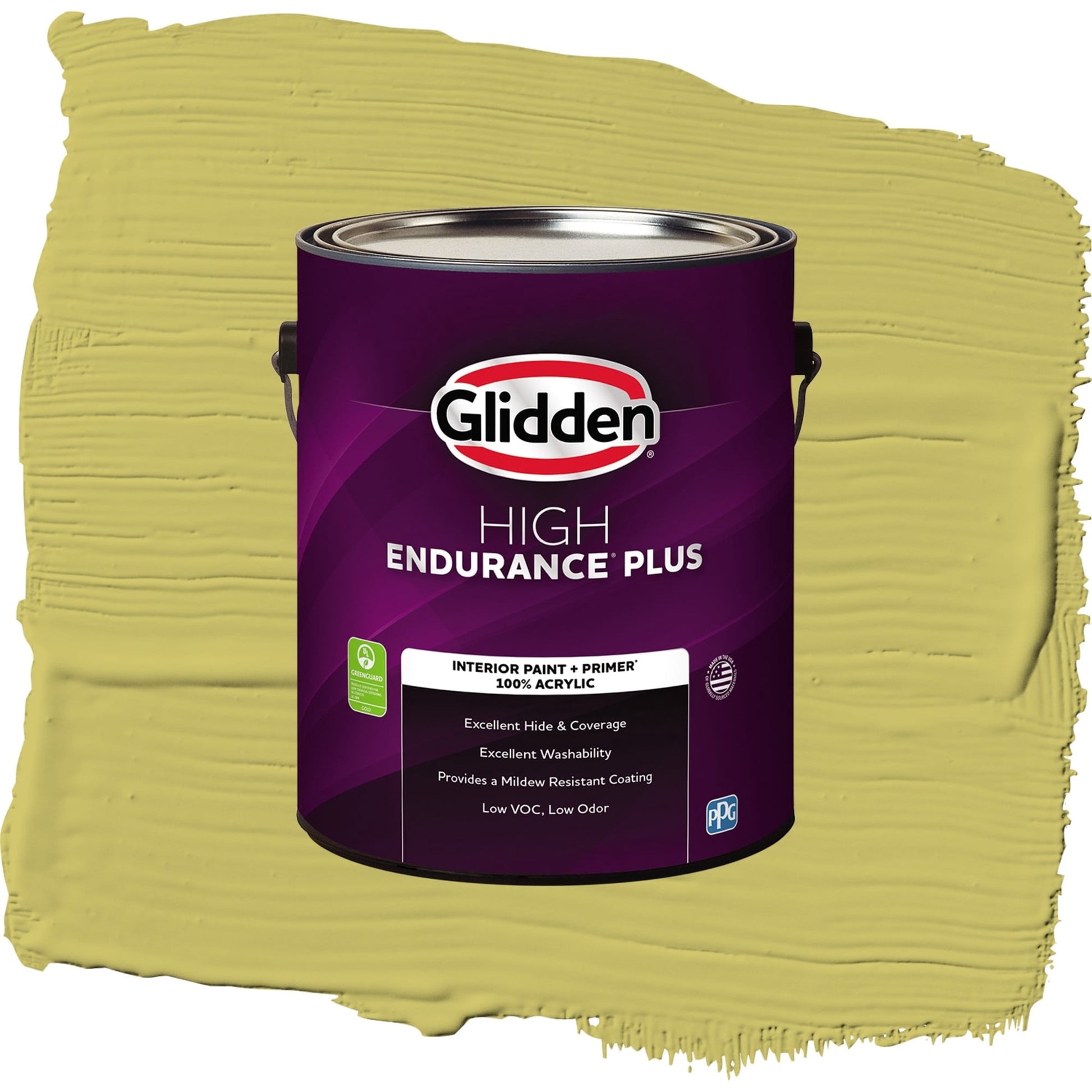 Glidden HEP Secret Safari / Green, Semi-Gloss Interior Paint with Primer, 1 Gallon