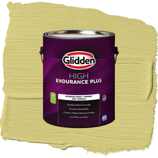 Glidden HEP Serene Scene / Green, Flat Interior Paint with Primer, 1 Gallon