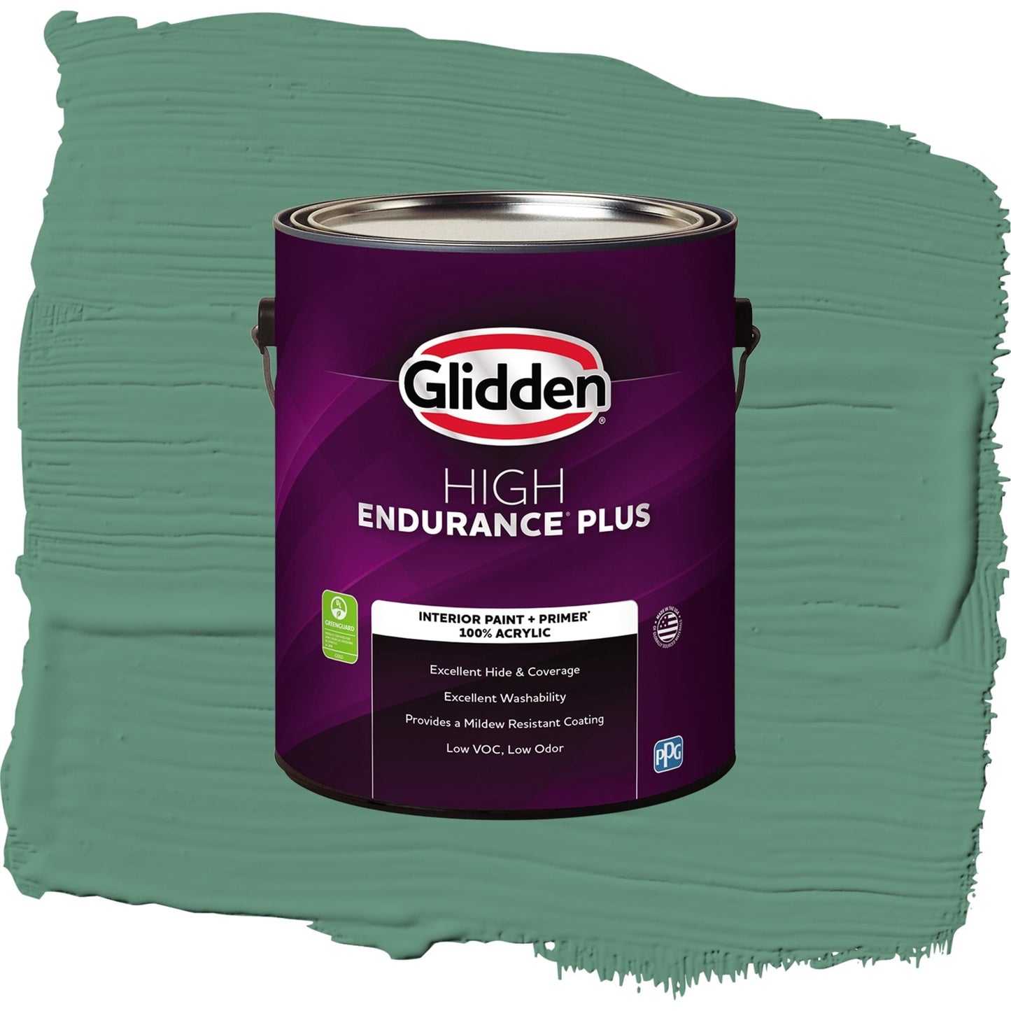 Glidden HEP Sheffield / Green, Flat Interior Paint with Primer, 1 Gallon