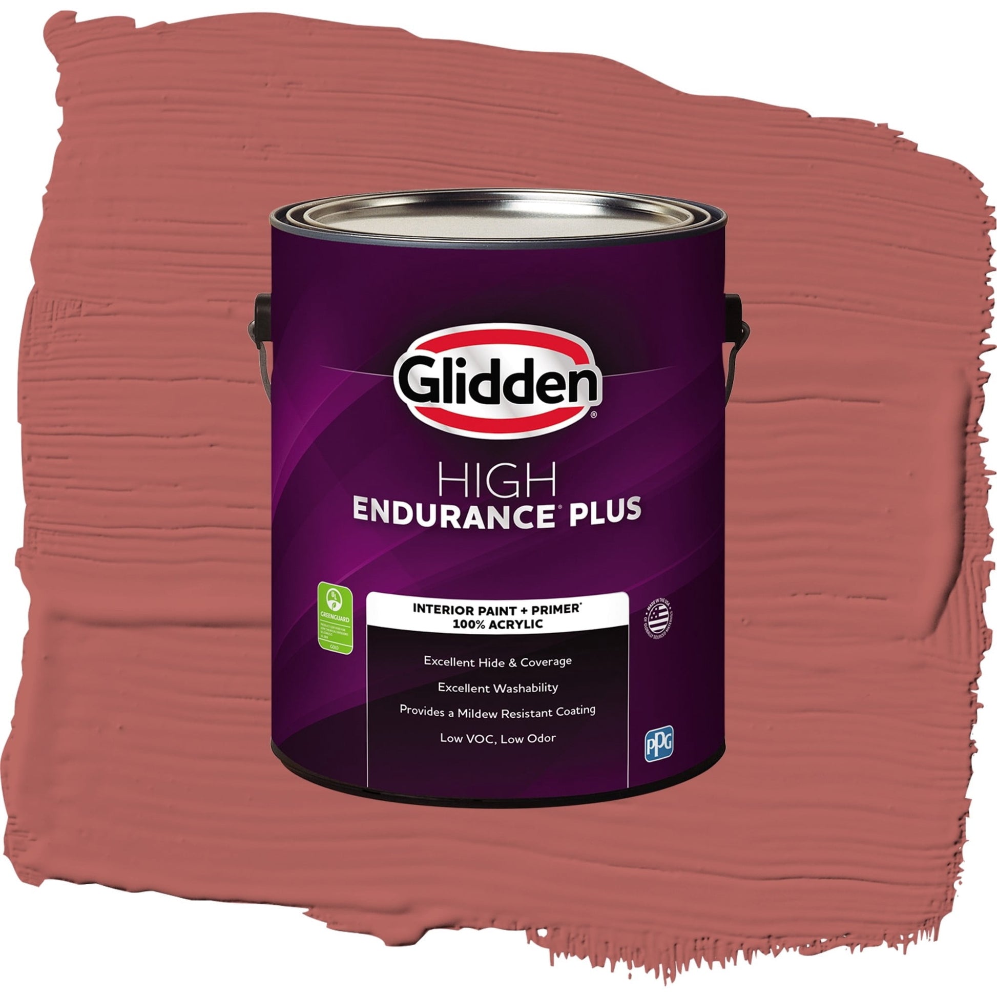 Glidden HEP Sienna Red / Red, Semi-Gloss Interior Paint with Primer, 1 Gallon