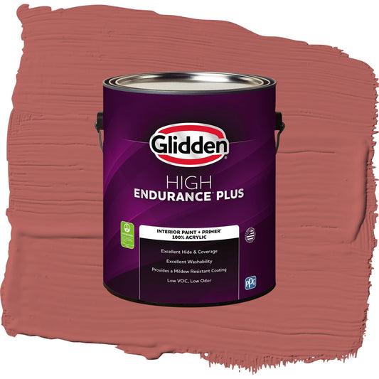 Glidden HEP Sienna Red / Red, Semi-Gloss Interior Paint with Primer, 1 Gallon