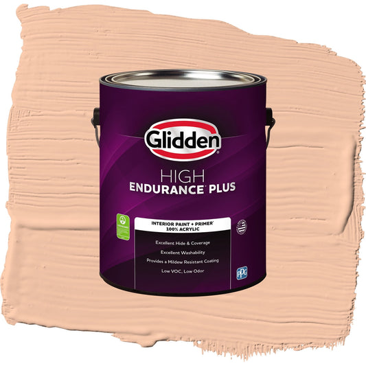 Glidden HEP Siesta / Orange, Flat Interior Paint with Primer, 1 Gallon