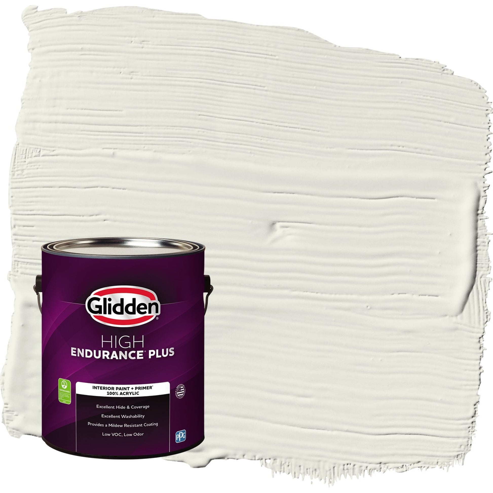 Glidden HEP Luna Plateada / Gris Pintura Interior Semibrillante con Primer, 1 GalÃ³n