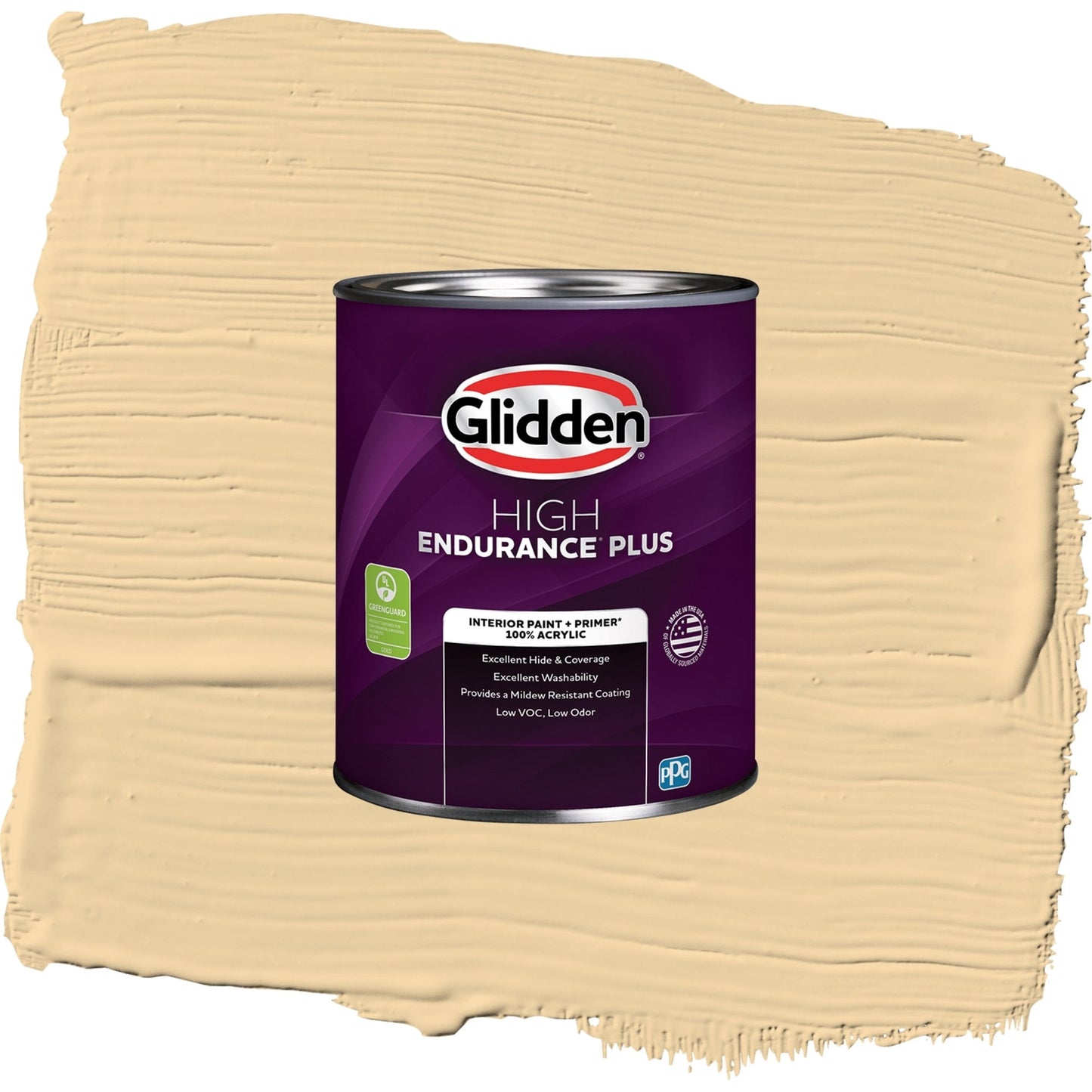 Glidden HEP Spice is Nice / Yellow, Eggshell Interior Paint with Primer, 1 Quart