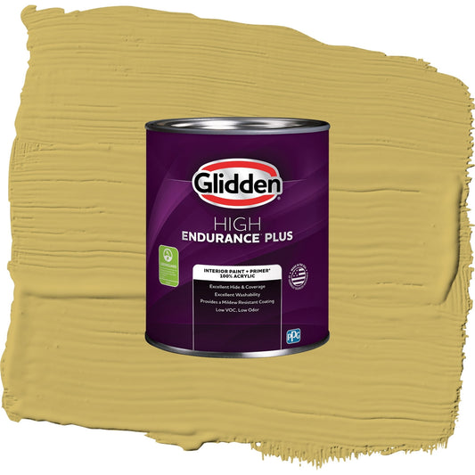Glidden HEP Split Pea Soup / Green, Eggshell Interior Paint with Primer, 1 Quart