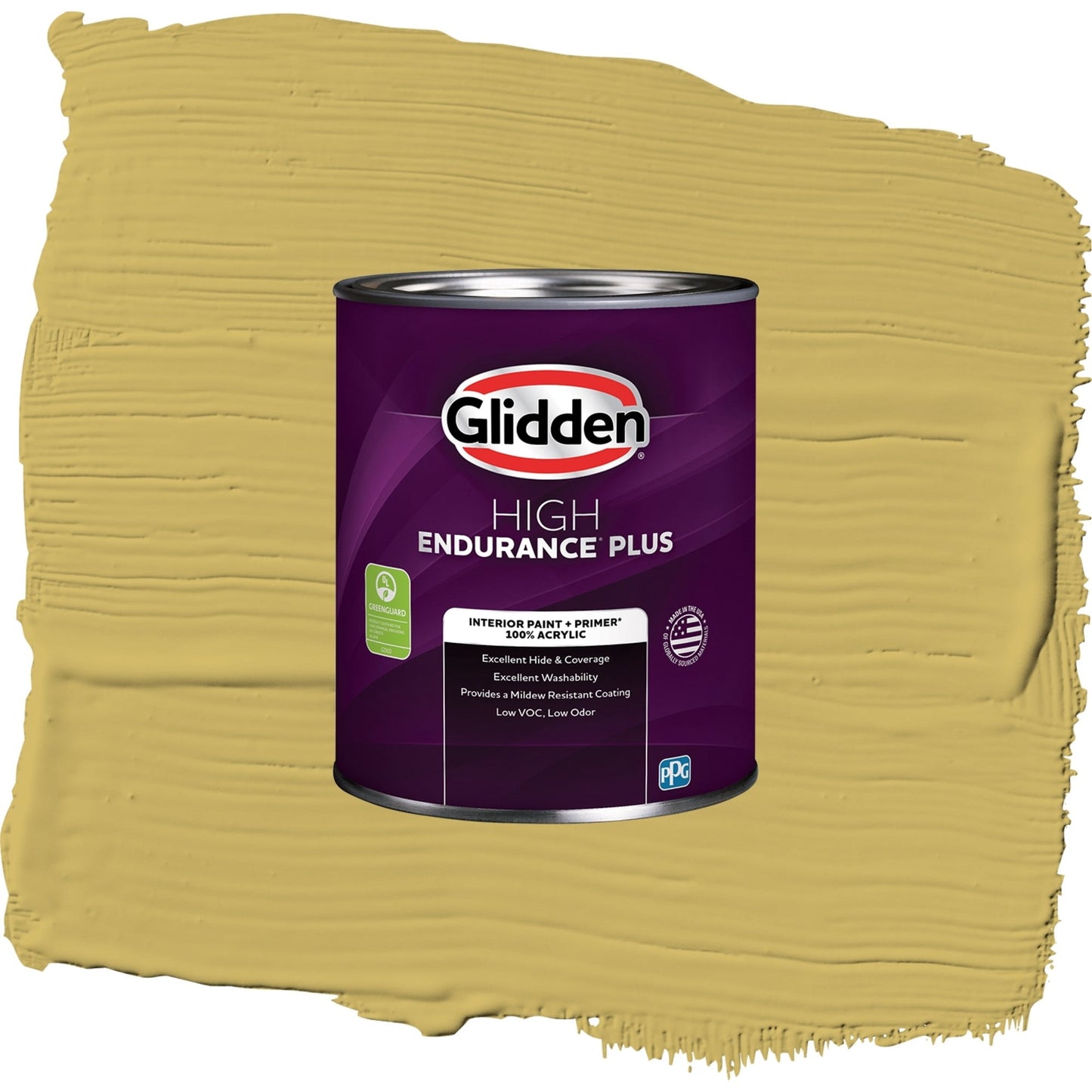 Glidden HEP Split Pea Soup / Green, Semi-Gloss Interior Paint with Primer, 1 Quart