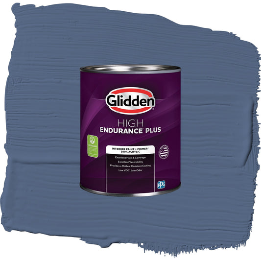 Glidden HEP Stained Glass / Blue, Eggshell Interior Paint with Primer, 1 Quart
