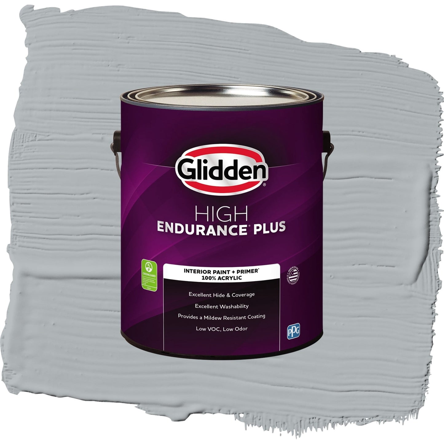 Glidden HEP Stargazer / Gray, Eggshell Interior Paint with Primer, 1 Gallon