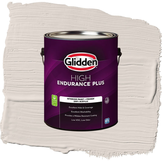 Glidden HEP Steel Me / Beige, Flat Interior Paint with Primer, 1 Gallon