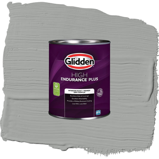 Glidden HEP Stepping Stone / Gray, Eggshell Interior Paint with Primer, 1 Quart