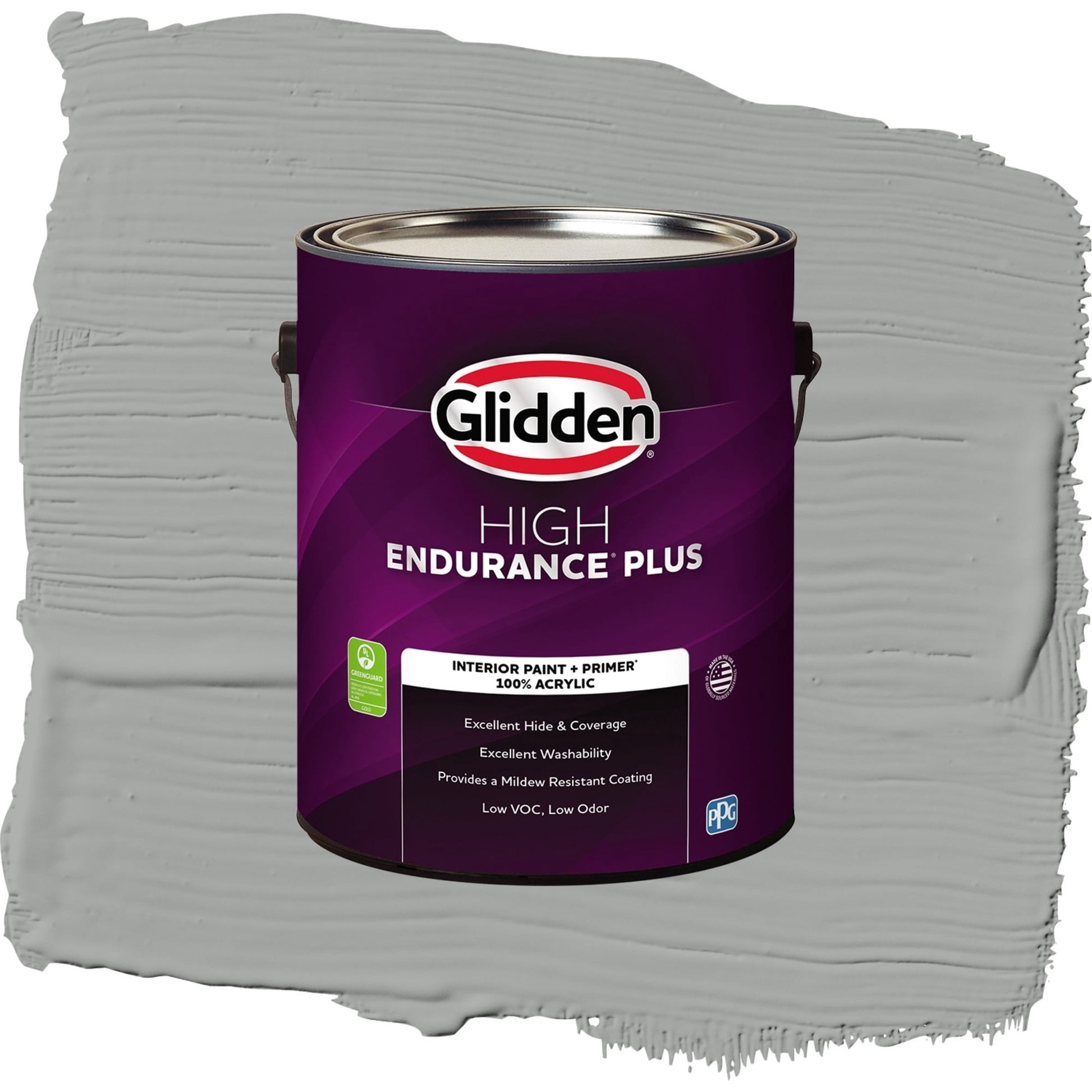 Glidden HEP Stepping Stone / Gray, Flat Interior Paint with Primer, 1 Gallon