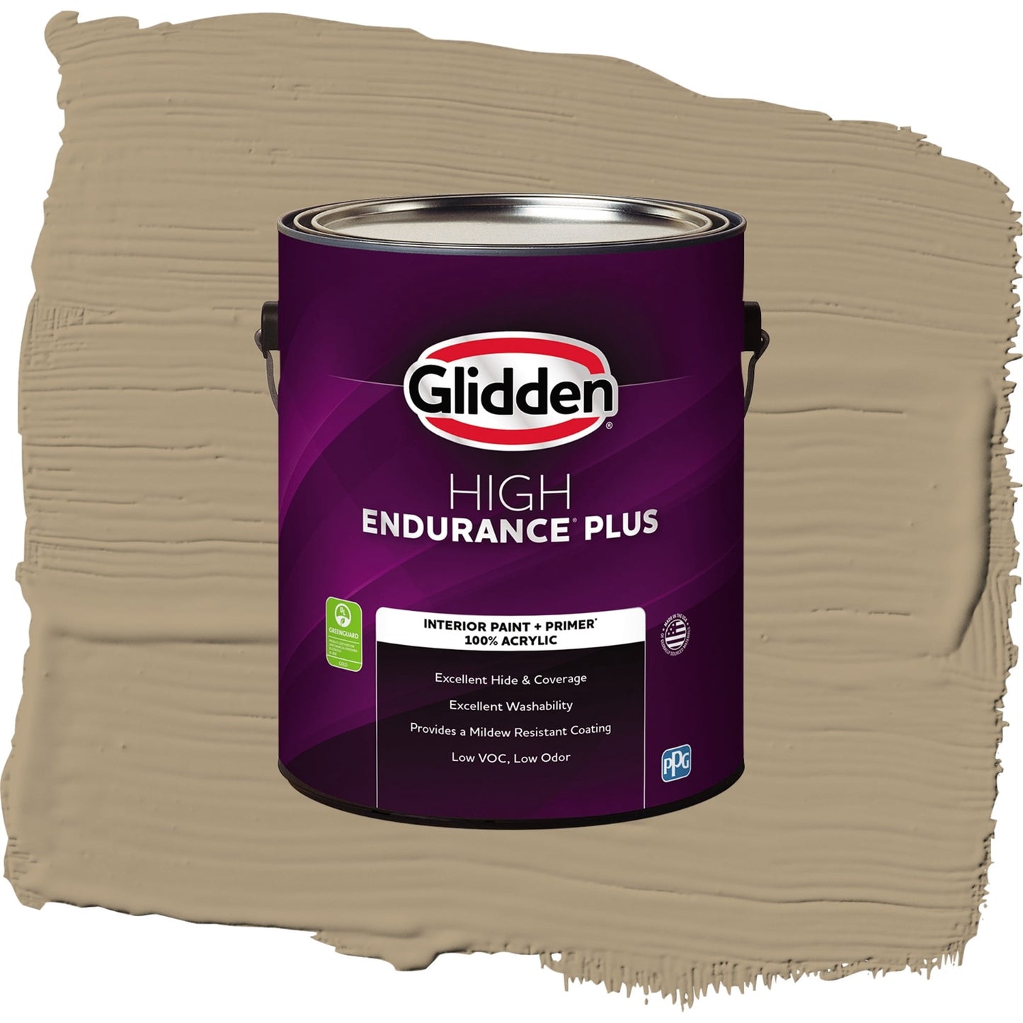 Glidden HEP Stony Creek / Beige, Eggshell Interior Paint with Primer, 1 Gallon