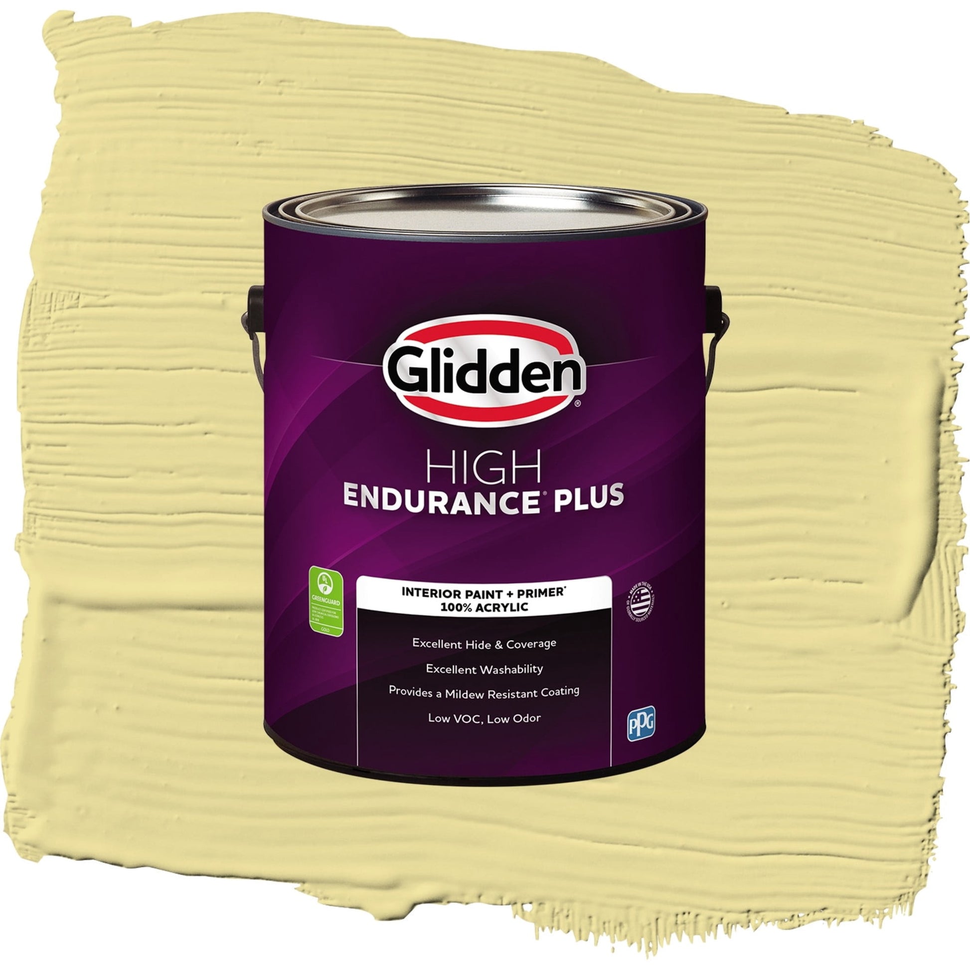 Glidden HEP Subtle Sunshine / Green, Eggshell Interior Paint with Primer, 1 Gallon
