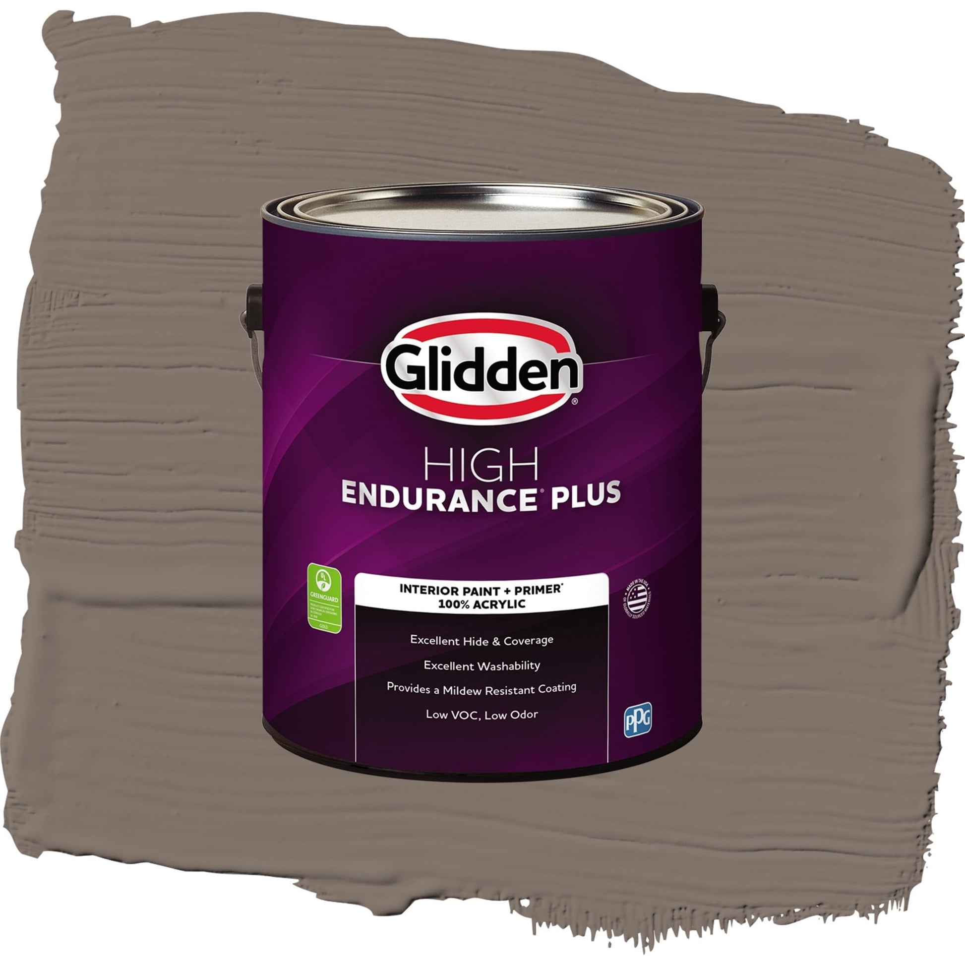 Glidden HEP Tattle Tail / Brown, Semi-Gloss Interior Paint with Primer, 1 Gallon