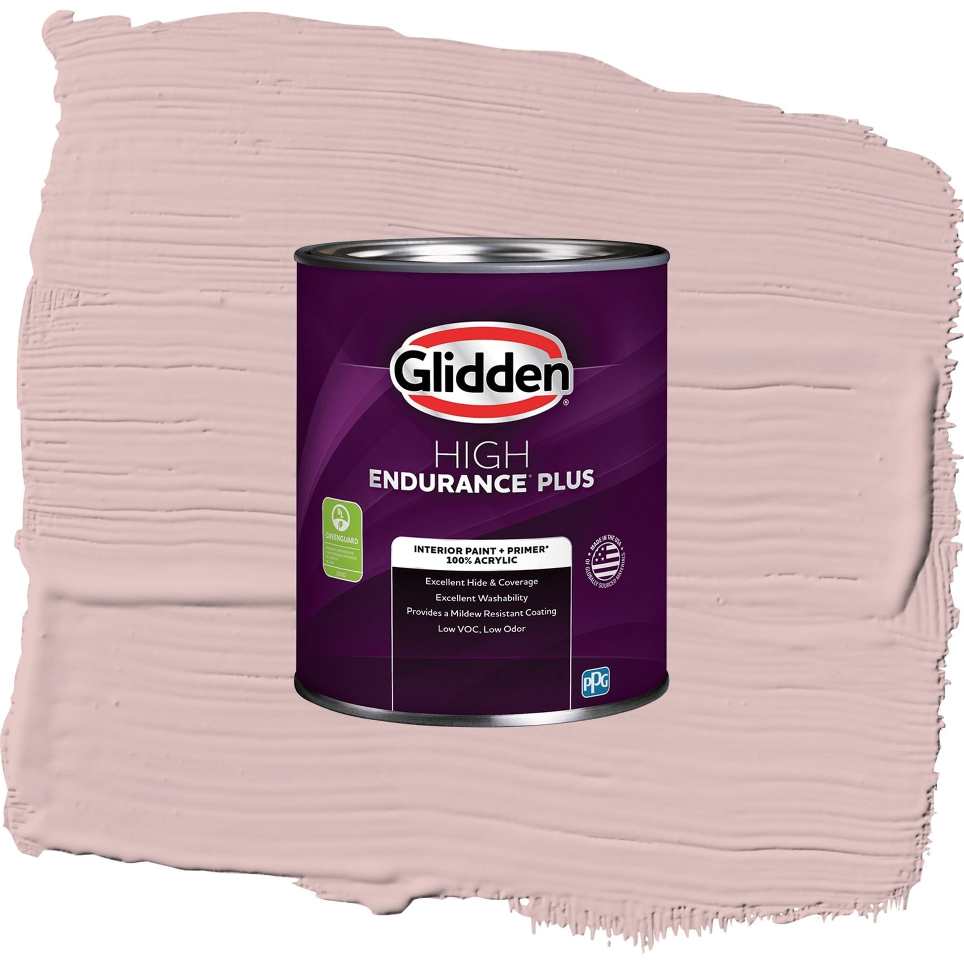 Glidden HEP Tea Time / Pink, Eggshell Interior Paint with Primer, 1 Quart