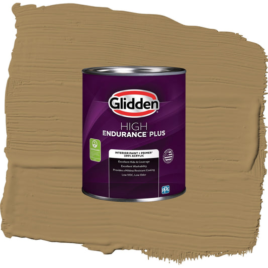 Glidden HEP Timber Beam / Brown, Eggshell Interior Paint with Primer, 1 Quart