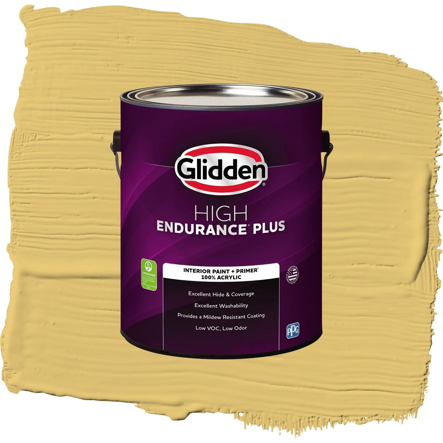 Glidden HEP Tropical Siesta / Yellow, Eggshell Interior Paint with Primer, 1 Gallon