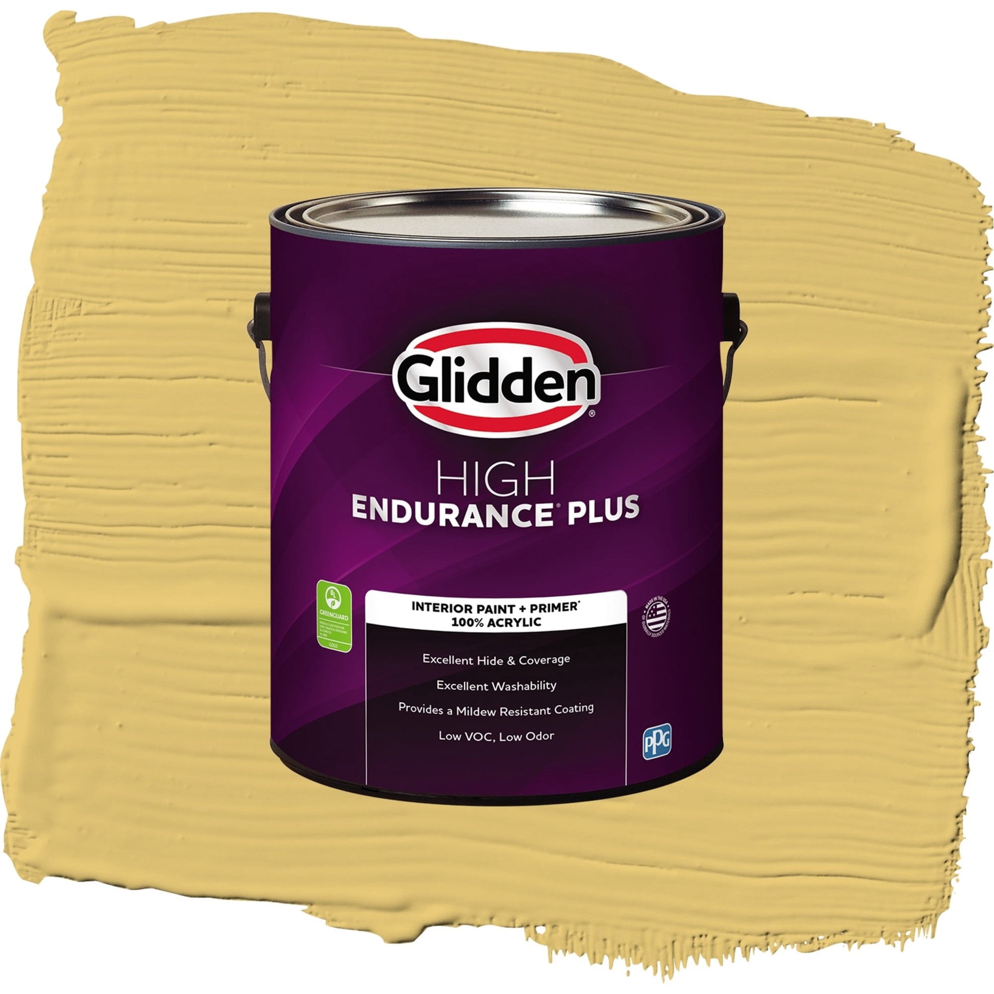 Glidden HEP Tropical Siesta / Yellow, Eggshell Interior Paint with Primer, 1 Gallon