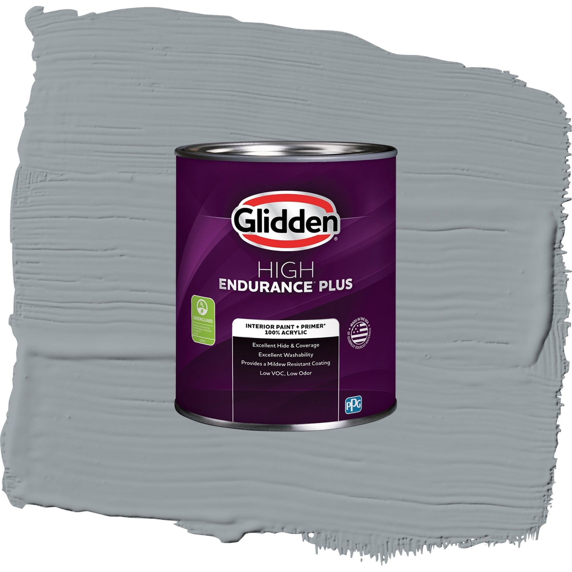 Glidden HEP UFO / Gray, Semi-Gloss Interior Paint with Primer, 1 Quart