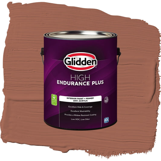 Glidden HEP Warm Up / Orange, Flat Interior Paint with Primer, 1 Gallon